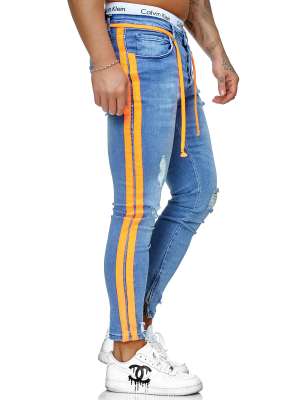 CD418 Herren Bequeme Jeans Mit Trendigen Ziernähte Produktbild-Vorschau 4